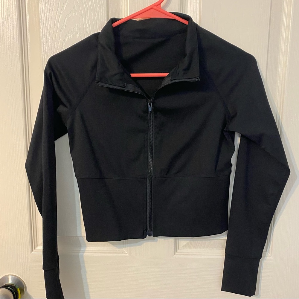 Cropped Work Out Zip Up